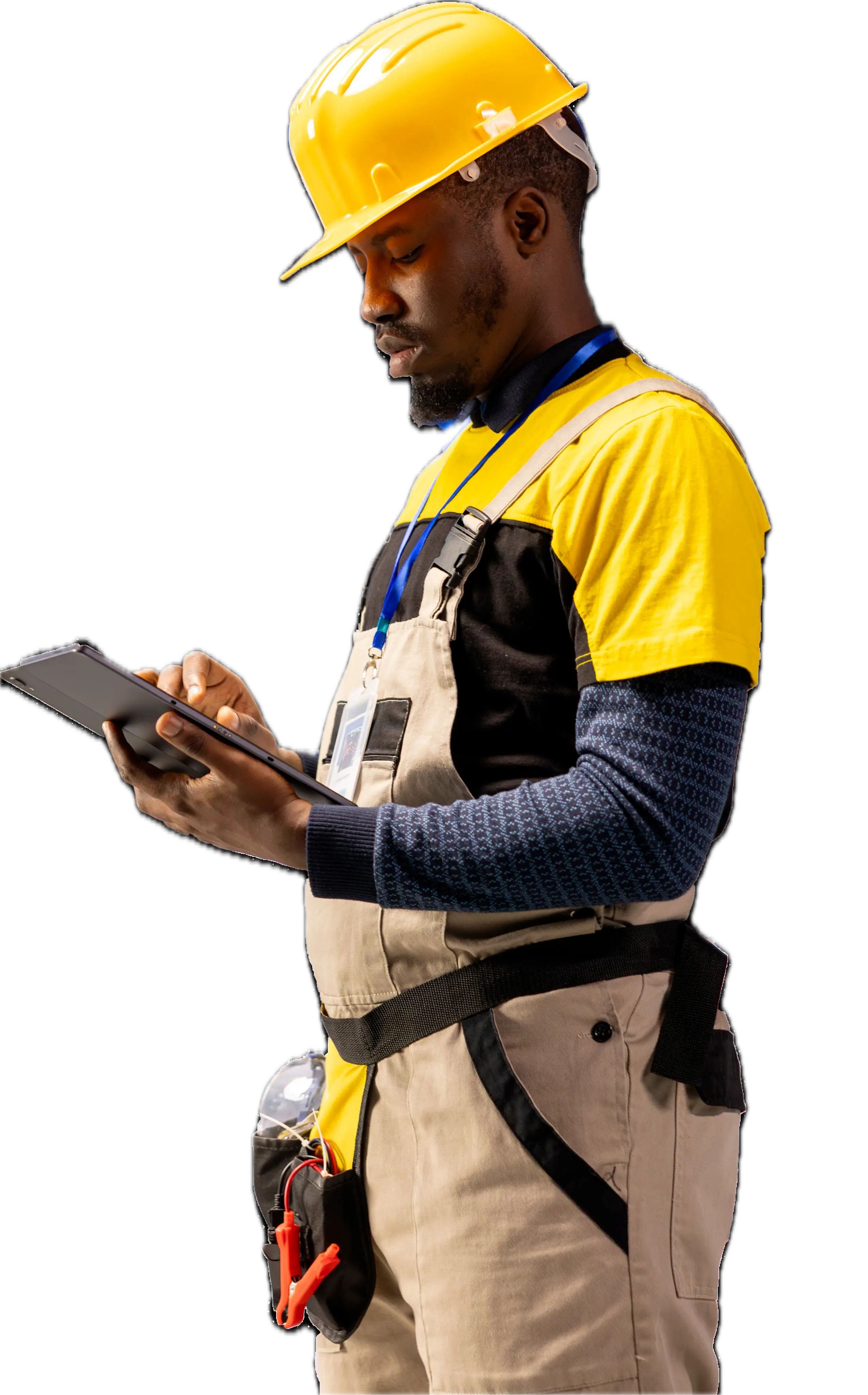 JABE technician with tablet
